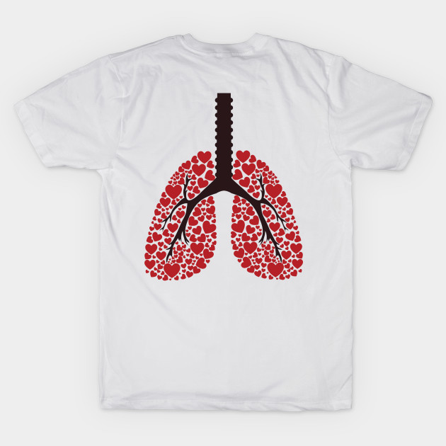 Red Heart Lungs Pneumonia Awareness Shirt Encouragement Inspirational Motivational Doctor Nurse Cancer Survivor Purple Ribbon Cancer Support Hope Love Depression Anxiety Gift Idea by EpsilonEridani